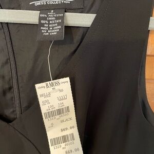 B. Moss Classic Black Midi Dress